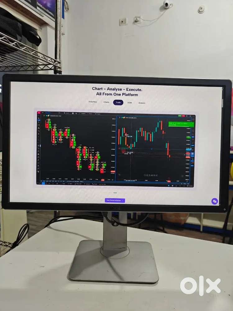 BLACK DELL 24 INC LCD WIDE FLAT PANEL MONITOR WITH POWER CABLE ORDER