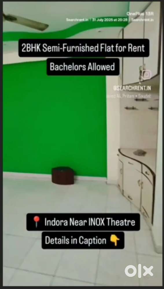 Urgent Rent 2bhk 17k Indora chowk