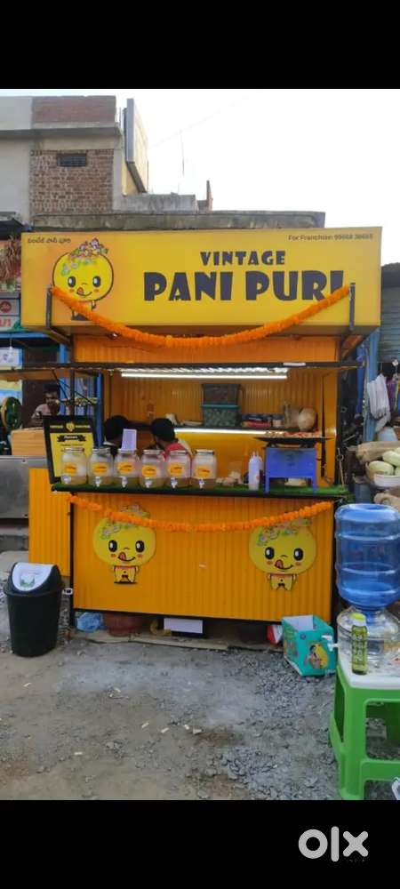 Pani Puri shop with led lights and new design