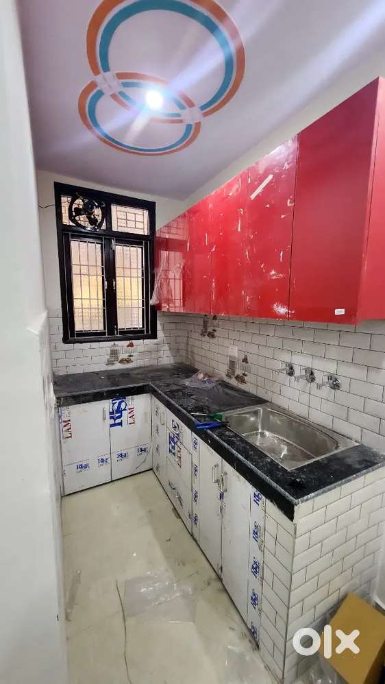 2 bhk flat Semi furnished  with bed Almira nearby metro station