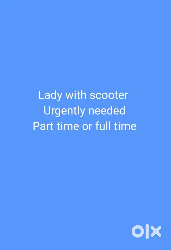Lady with scooter urgent needed