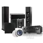 Av receives, projectors, spekers, home theatre equipments