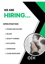 WE ARE HIRING FRESHER AND EXPERIENCE FOR WAREHOUSE