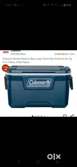 Coleman Xtreme Hard Ice Box, Large Cooler Box Holds Ice for Up to 4-5