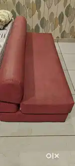 Sofa cum bed and centre table