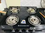 4 burner glass top gas stove