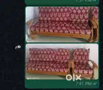Teak wood sofa 3+1+1