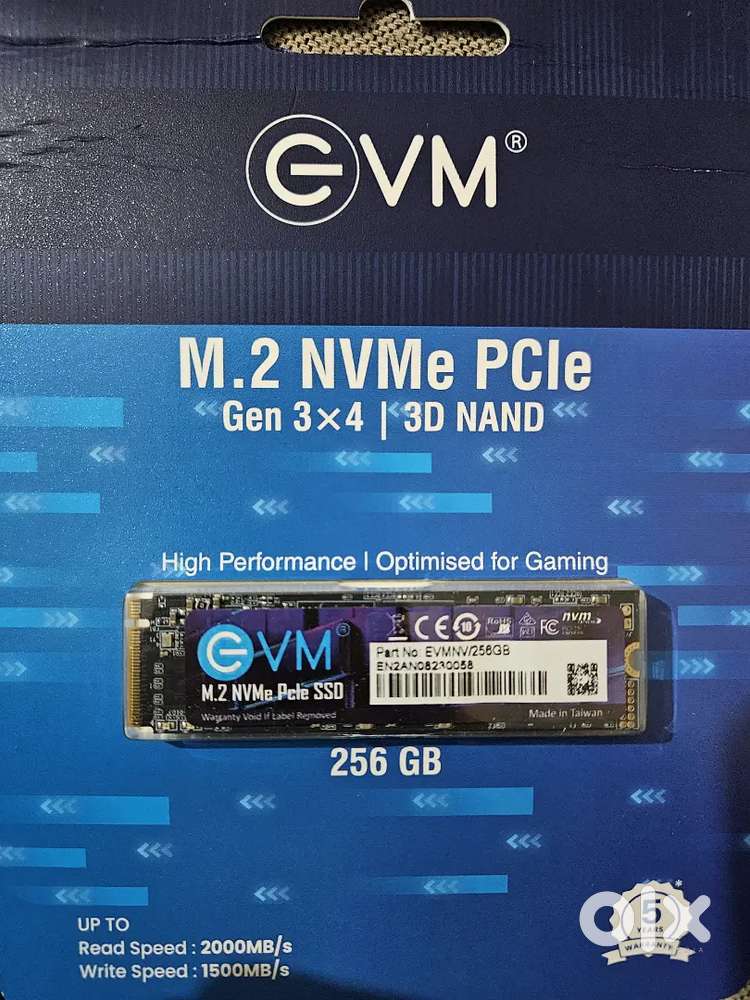 EVM M.2 NVMe 256GB SSD