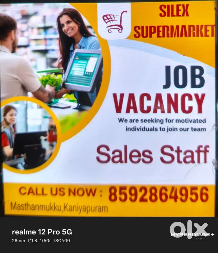 HIRING! SALES PERSON FOR SUPERMARKET