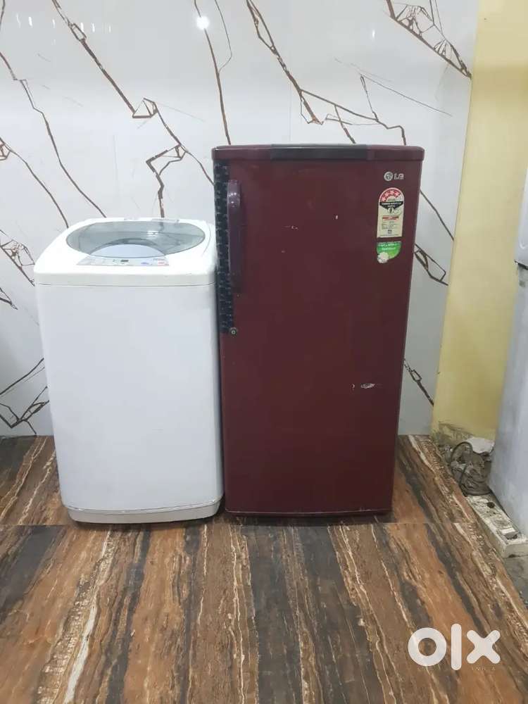 Top load fully automatic washing machine and refrigerator