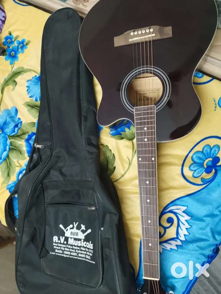 Kadence Acoustic Guitar – Black, Excellent Condition