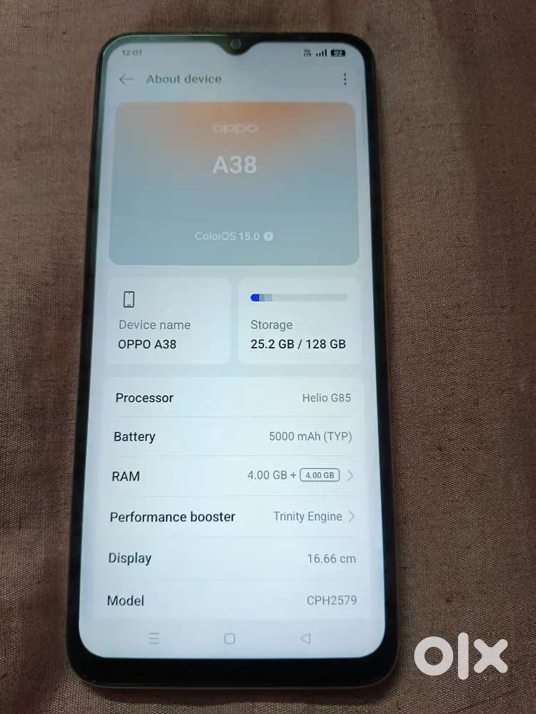 OPPO A38 4G Mobile 4 128 gb