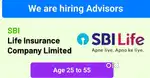 We need Advisors for SBI LIFE