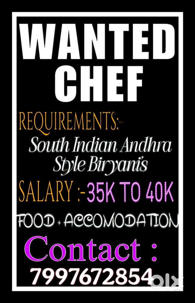 Andhra style biryani chef (Biryani master)