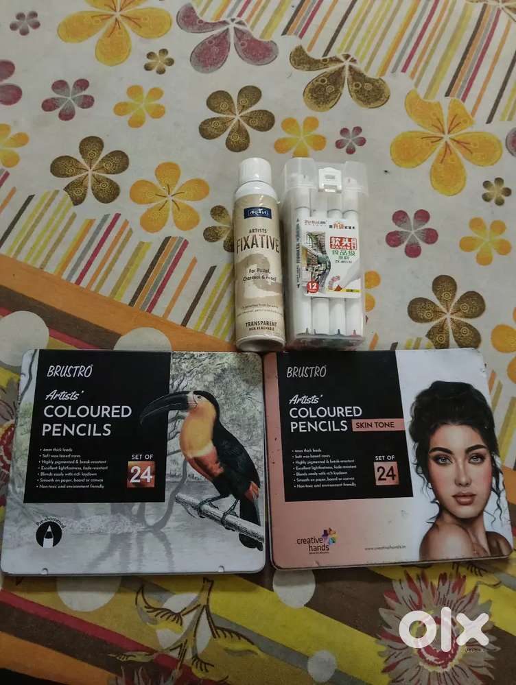 Burustro 48 shade + Alcohol marker + Fixative Spray