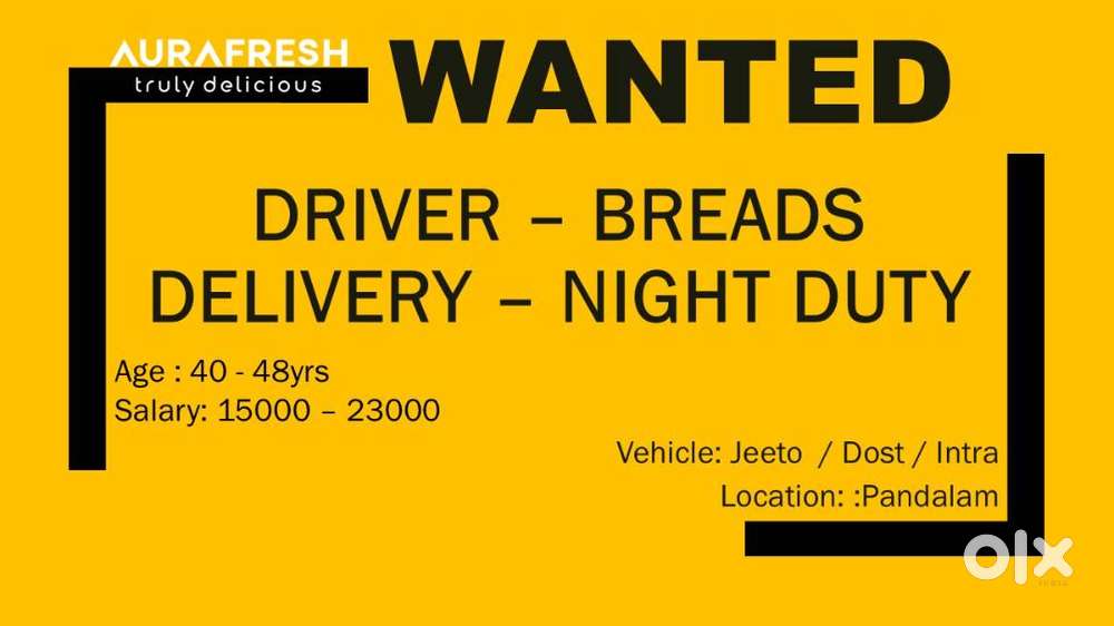 DRIVER - Age above 40YRS - NIGHT DUTY