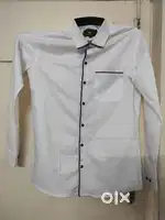 White Shirt New Men Solid Branded