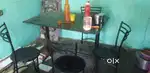 Granite ,iron dinning table   with 4 chirs