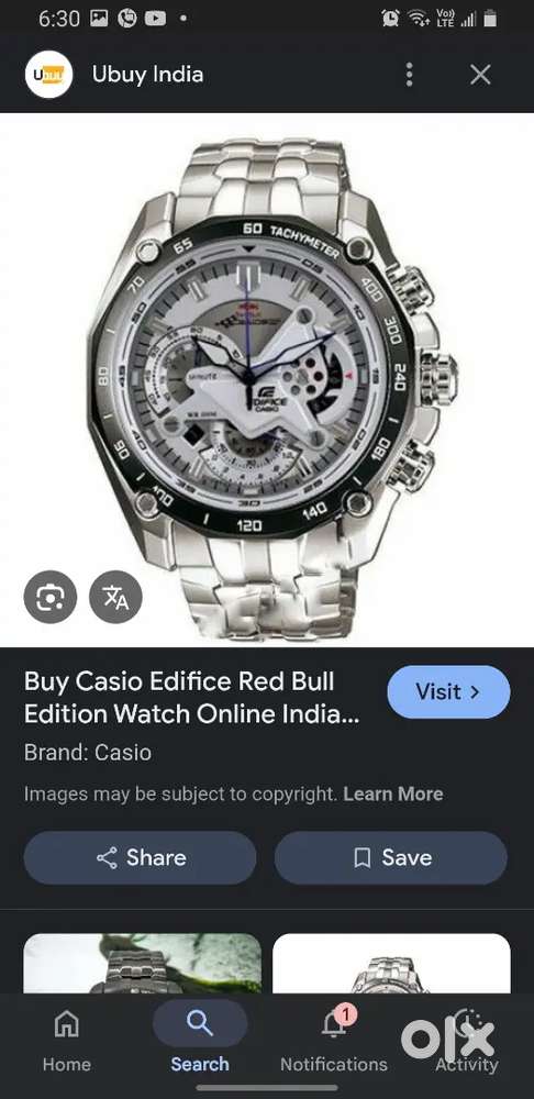 Casio edifice red bull edition watch