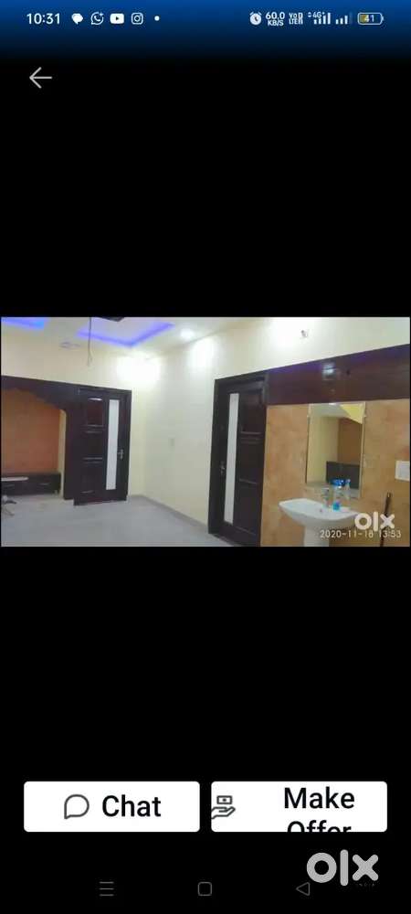 Ground floor 2BHK 2 Bed room one Drawing room kitchen washroom for ren