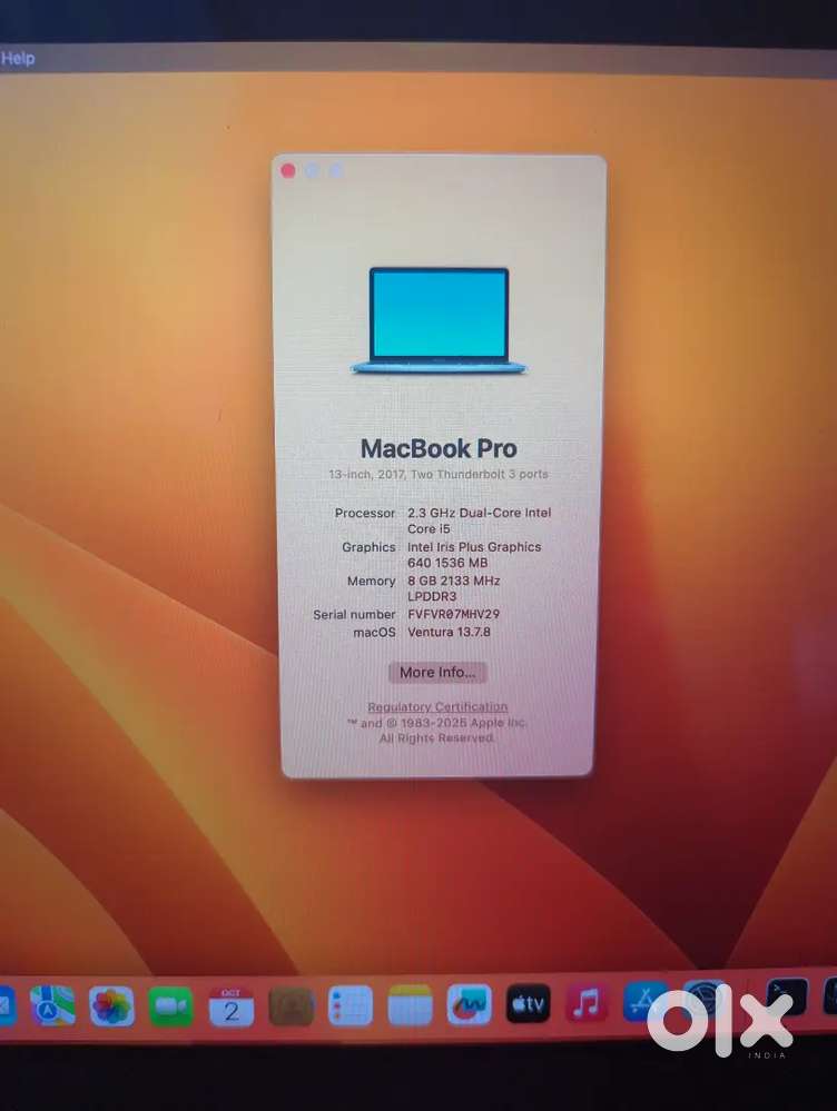 MacBook pro A1708 2017