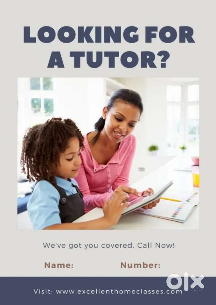 I am looking a female Tutor for my kid class 3