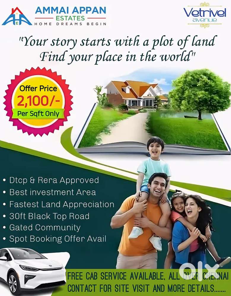 Investment Opportunity Affordable Land for Sale in Othivakkam,Chennai