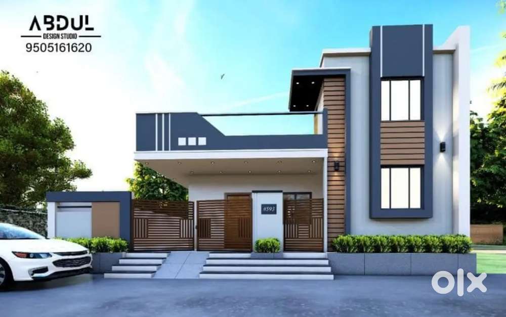 143sft west facing induvidual house 2bhk 60ft road new launch
