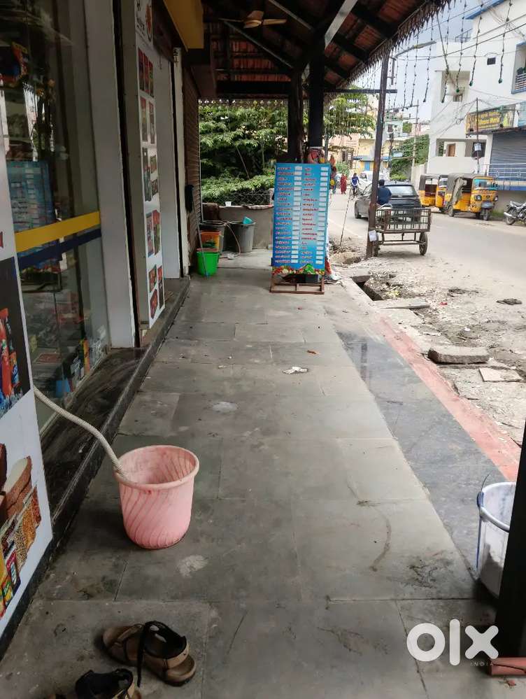 A proper space outside department store for Vegetables shop