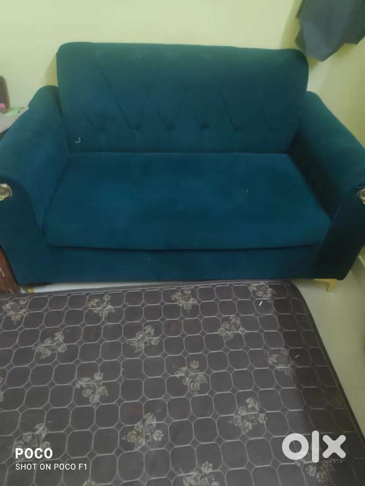 Sofa , 2 wooden chair and mattress queen size