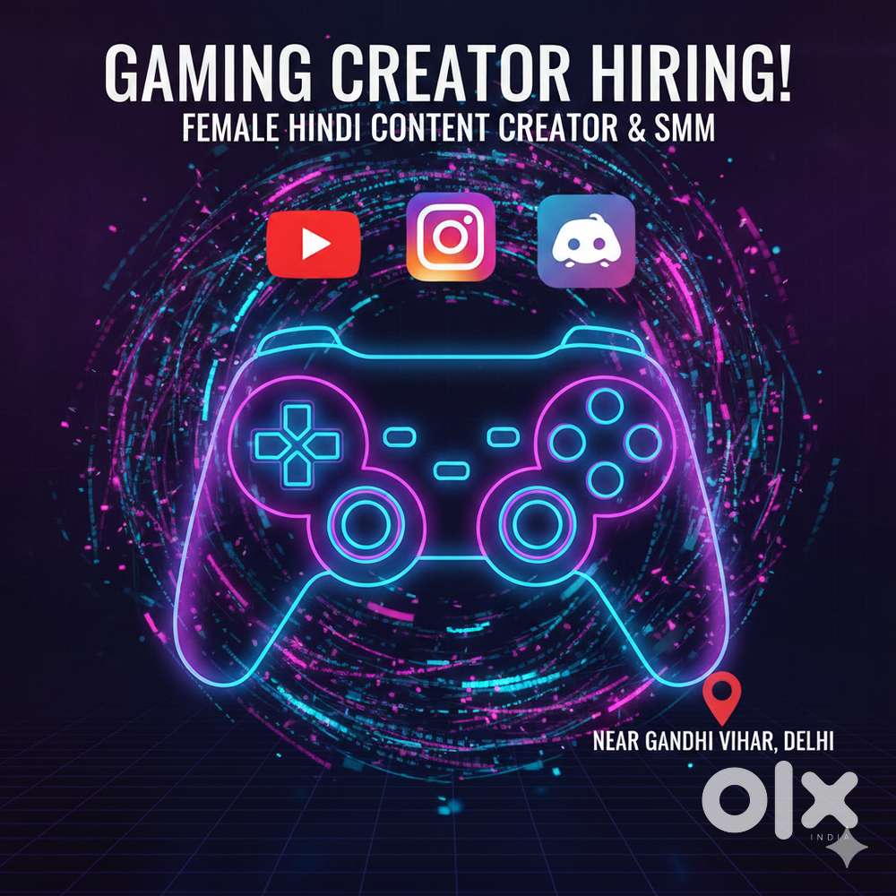 Hiring: Female Hindi Gaming Content Creator & SMM (Work From Home)
