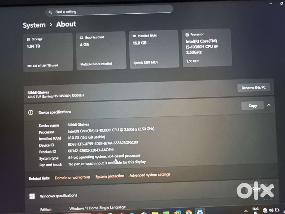 ASUS TUF GAMING F15