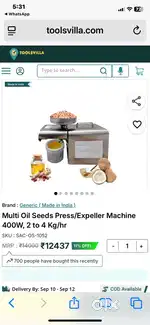Multi oil seeds Press / Expeller Machine
