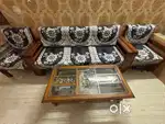 5 Seater Sofa set with center glass table