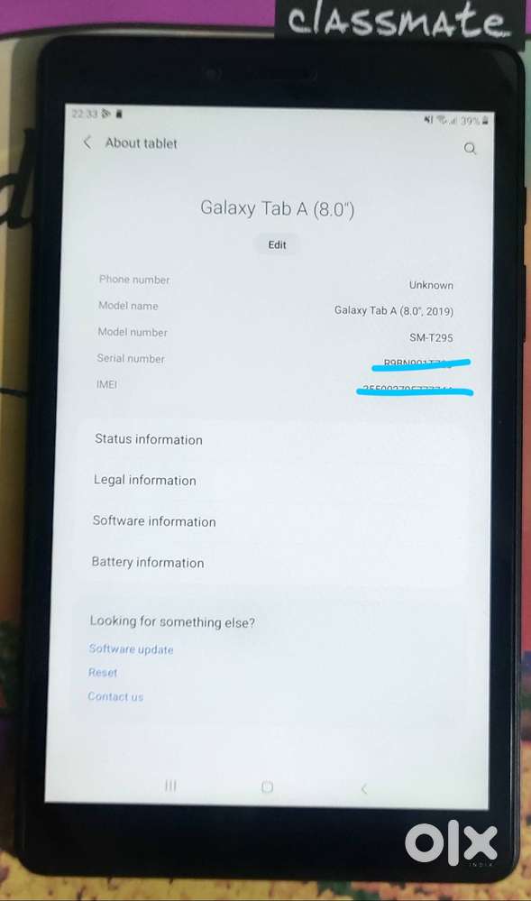 Samsung galaxy Tab A 8