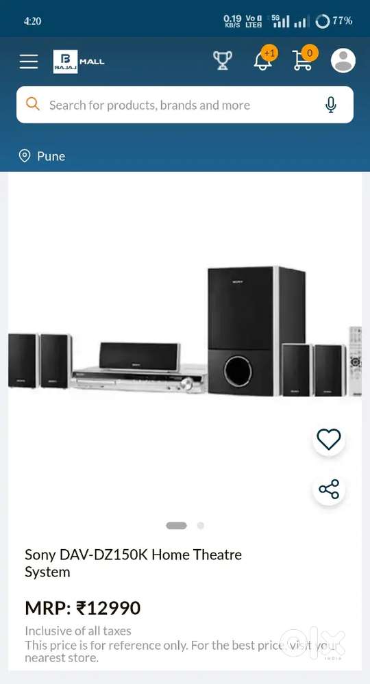Sony dav 150 5.1 home theatre