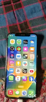 iPhone x 256 gb battery health 100 % back panel crak only