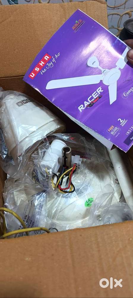 2 nos. Usha racer 1200 mm ceiling fan mint condition