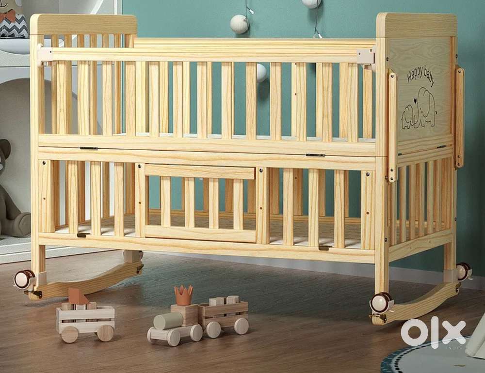 Baby crib with century matress and side railing