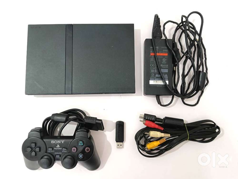 Playstation 2 Slim 64 GB (PS2 Slim 7000x Model) and 3 Controllers