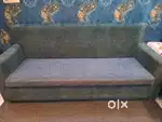 Sofa (5seater), glass table & singal bed (Box wala) all good condition