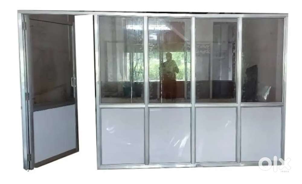Fully new - 3 months used - Aluminum Section with Glass and three Door