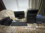 Computer with monitor ups printer cpu keyboard bill machine qr scanner