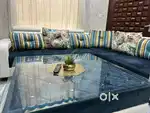 11sitter sofa, centretable,11coushions,premium velvet leather,2 sathi