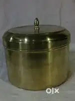 Antique pure brass solid heavy chapati box 20/18 cm