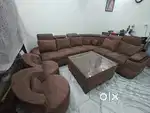 9 seater well maintained very good sofa set with matching center table