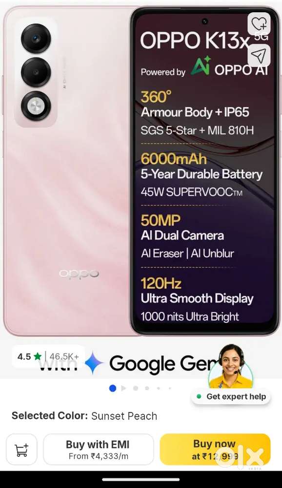 OPPO K13x 5G