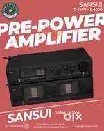 SANSUI  C-1000 + B-1000  PRE-POWER AMPLIFIER  CODE 9 AV STUDIO
