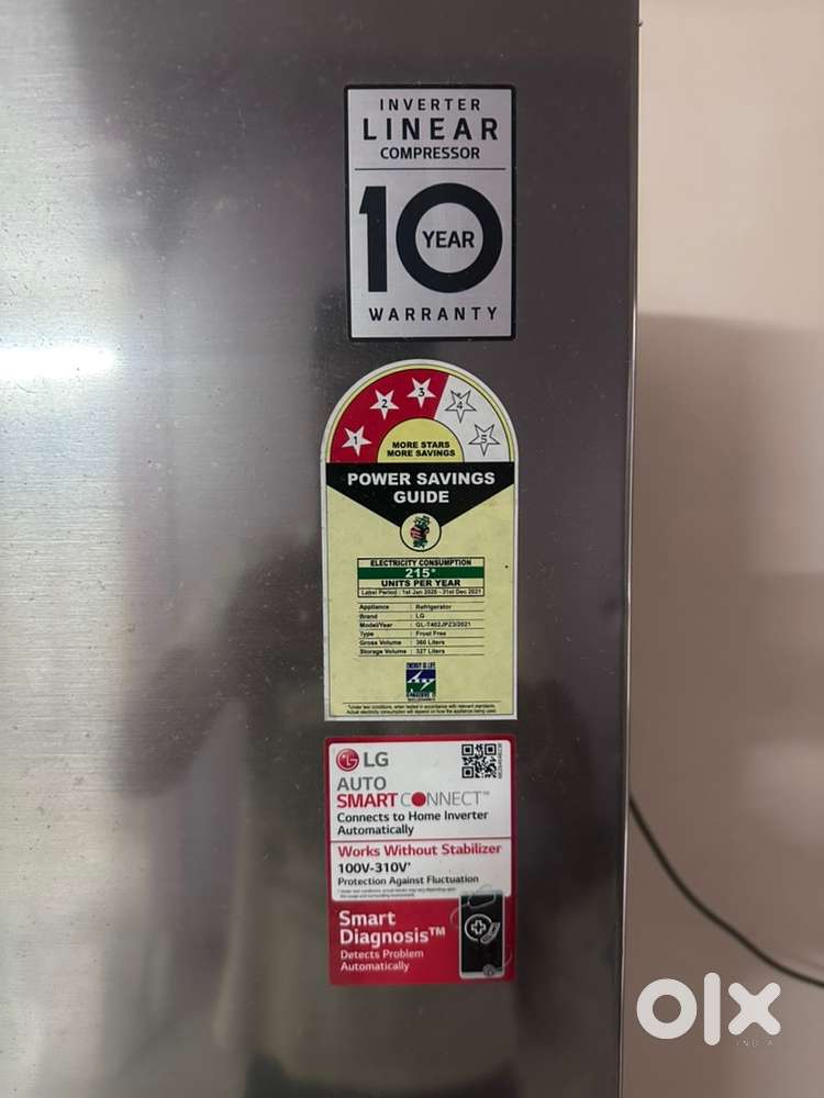 LG 360 lit double door convertable Refrigerator