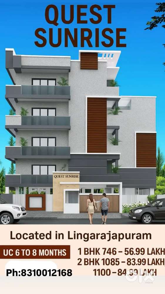 2 BHK apartment for sale in lingrajpuram...
